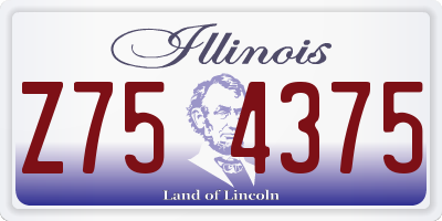 IL license plate Z754375