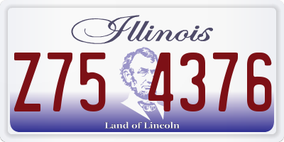 IL license plate Z754376
