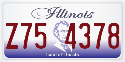 IL license plate Z754378