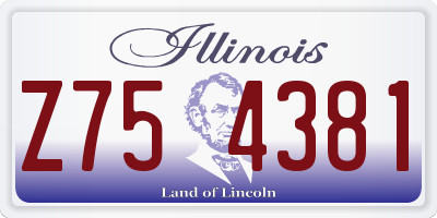 IL license plate Z754381