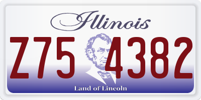 IL license plate Z754382