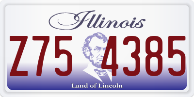 IL license plate Z754385