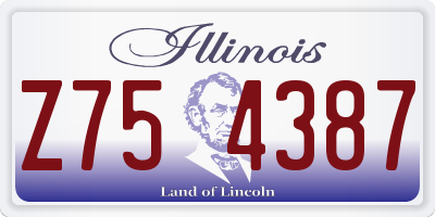 IL license plate Z754387