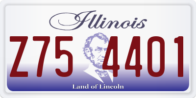 IL license plate Z754401