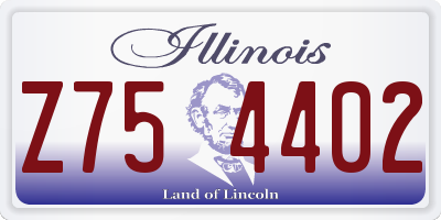 IL license plate Z754402