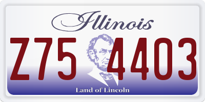 IL license plate Z754403