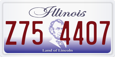 IL license plate Z754407