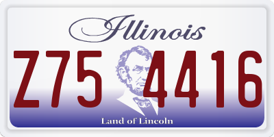 IL license plate Z754416