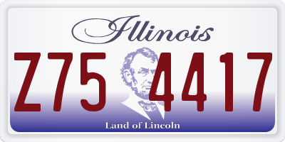 IL license plate Z754417