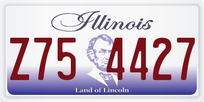 IL license plate Z754427