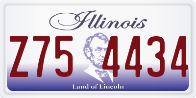 IL license plate Z754434