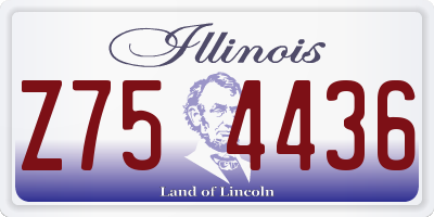 IL license plate Z754436