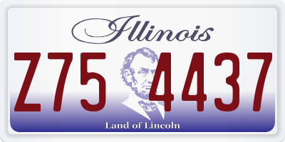 IL license plate Z754437