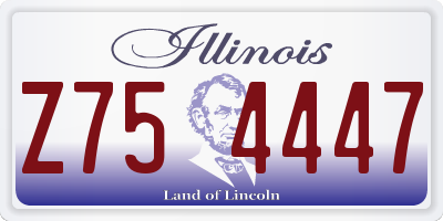 IL license plate Z754447