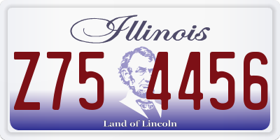 IL license plate Z754456