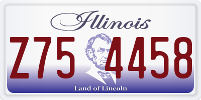 IL license plate Z754458