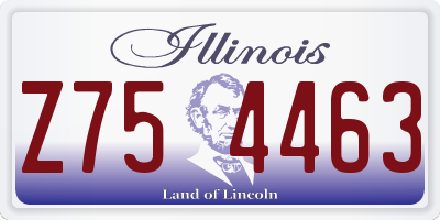 IL license plate Z754463