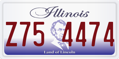 IL license plate Z754474