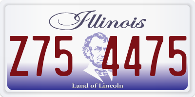 IL license plate Z754475