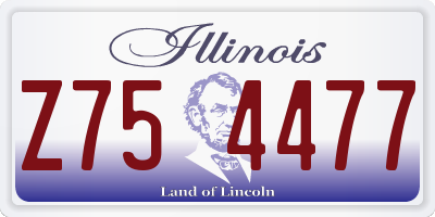 IL license plate Z754477