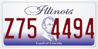 IL license plate Z754494