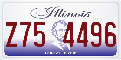 IL license plate Z754496