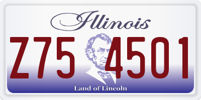 IL license plate Z754501