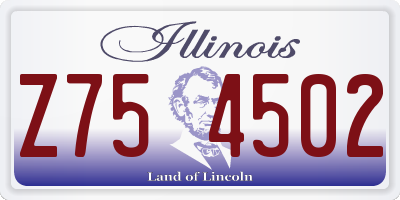 IL license plate Z754502