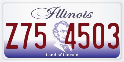 IL license plate Z754503