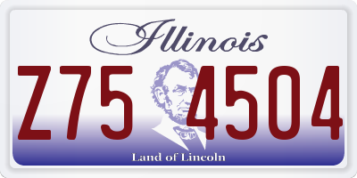 IL license plate Z754504