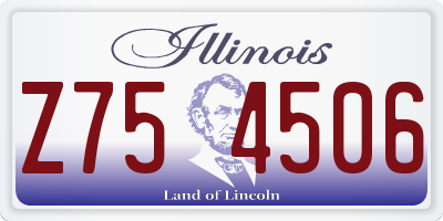 IL license plate Z754506
