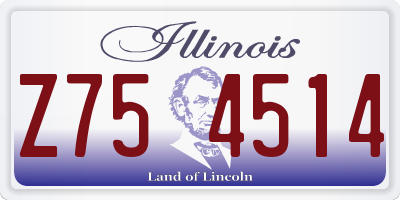 IL license plate Z754514