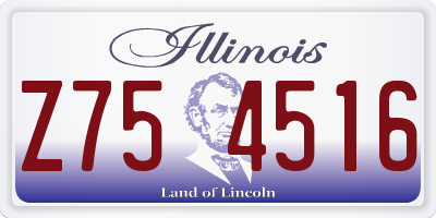 IL license plate Z754516