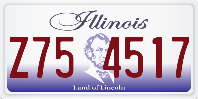 IL license plate Z754517
