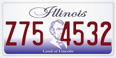 IL license plate Z754532