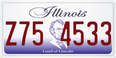 IL license plate Z754533