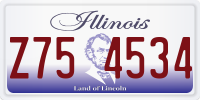 IL license plate Z754534