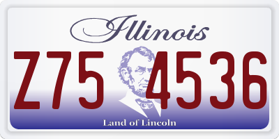 IL license plate Z754536