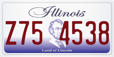 IL license plate Z754538
