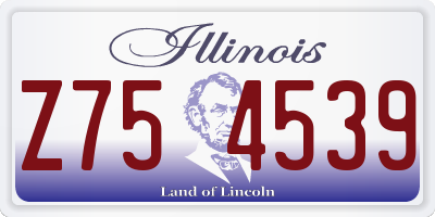 IL license plate Z754539