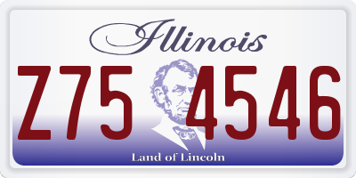 IL license plate Z754546