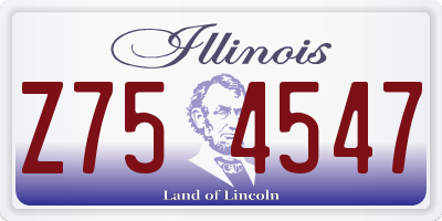 IL license plate Z754547