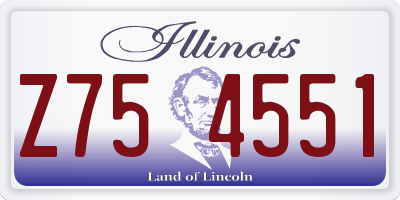 IL license plate Z754551