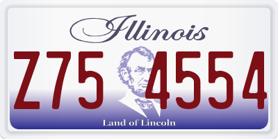 IL license plate Z754554