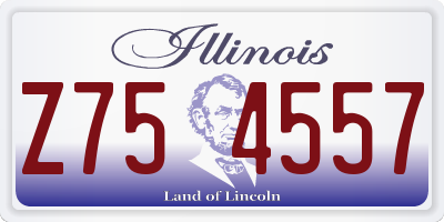IL license plate Z754557