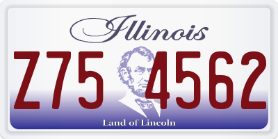 IL license plate Z754562