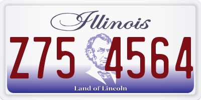 IL license plate Z754564