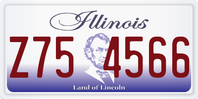 IL license plate Z754566