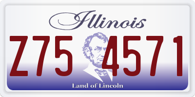 IL license plate Z754571