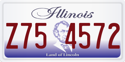 IL license plate Z754572